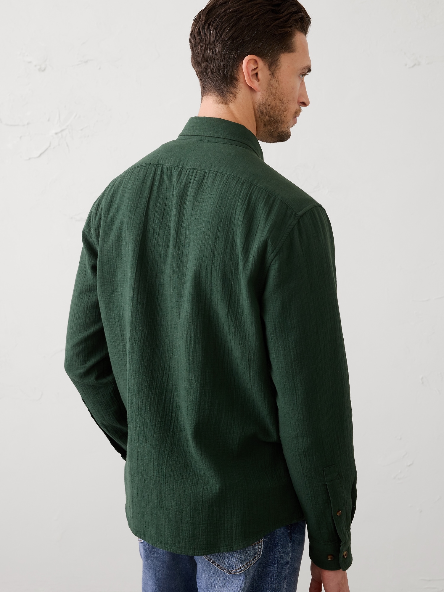 Image number 2 showing, Standard-Fit Double Weave Shirt
