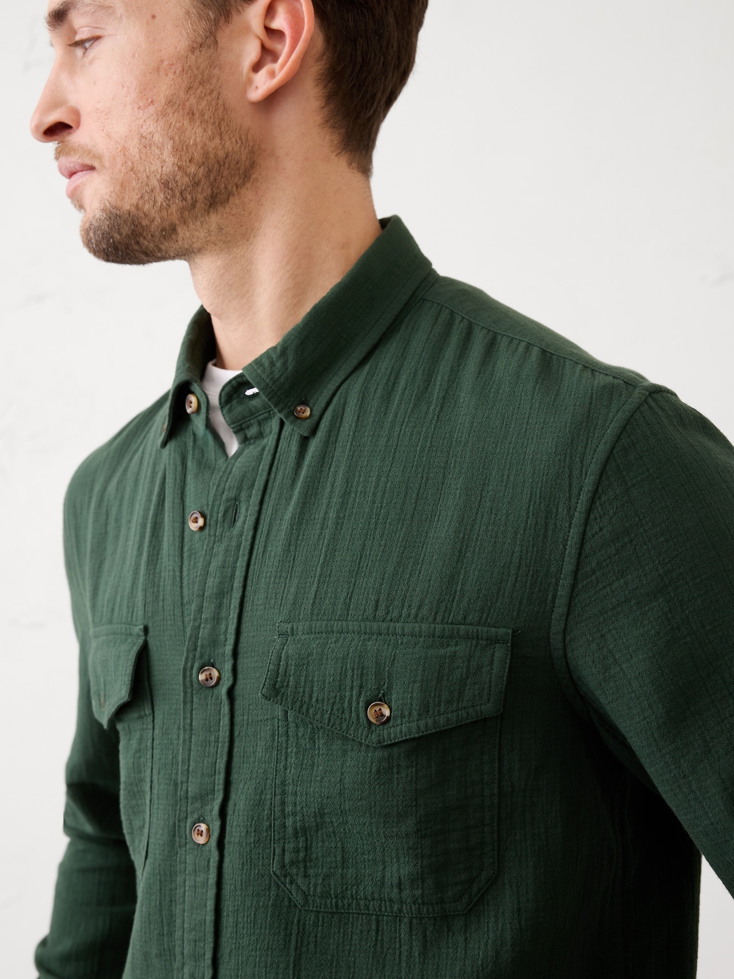 Image number 3 showing, Standard-Fit Double Weave Shirt