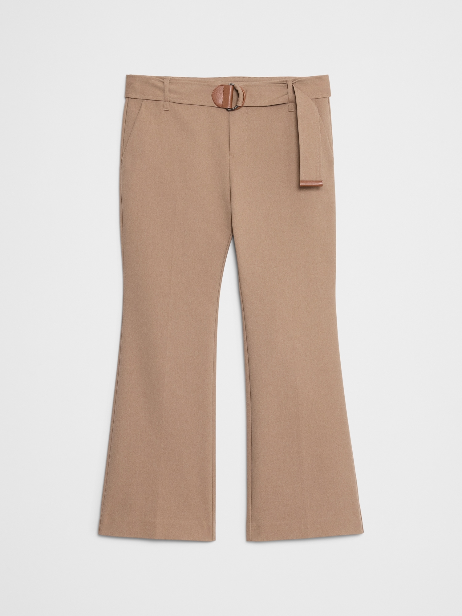 Image number 4 showing, Mid-Rise Kick-Flare Sateen Ankle Pant