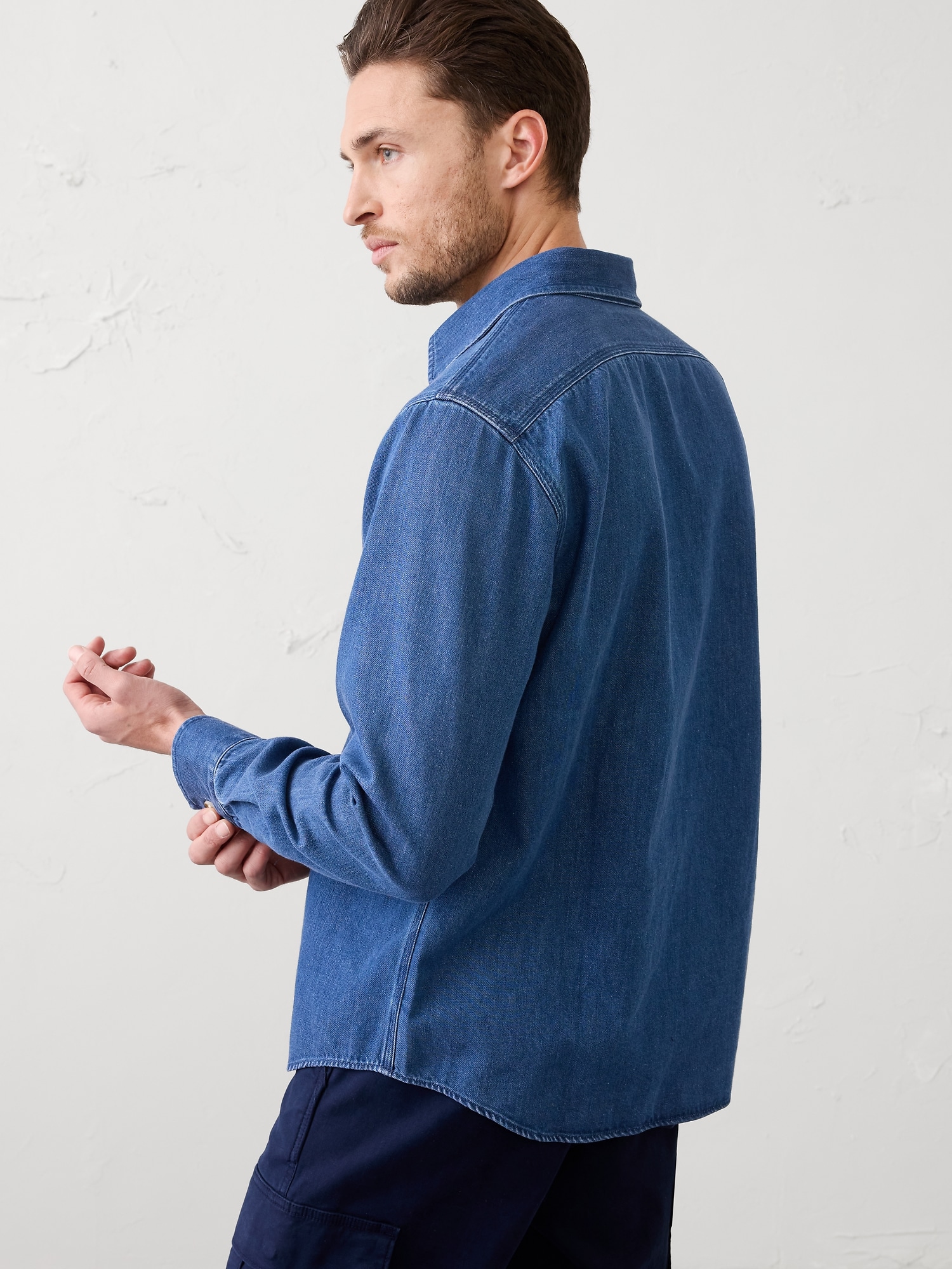 Image number 2 showing, Standard-Fit Vintage Denim Shirt