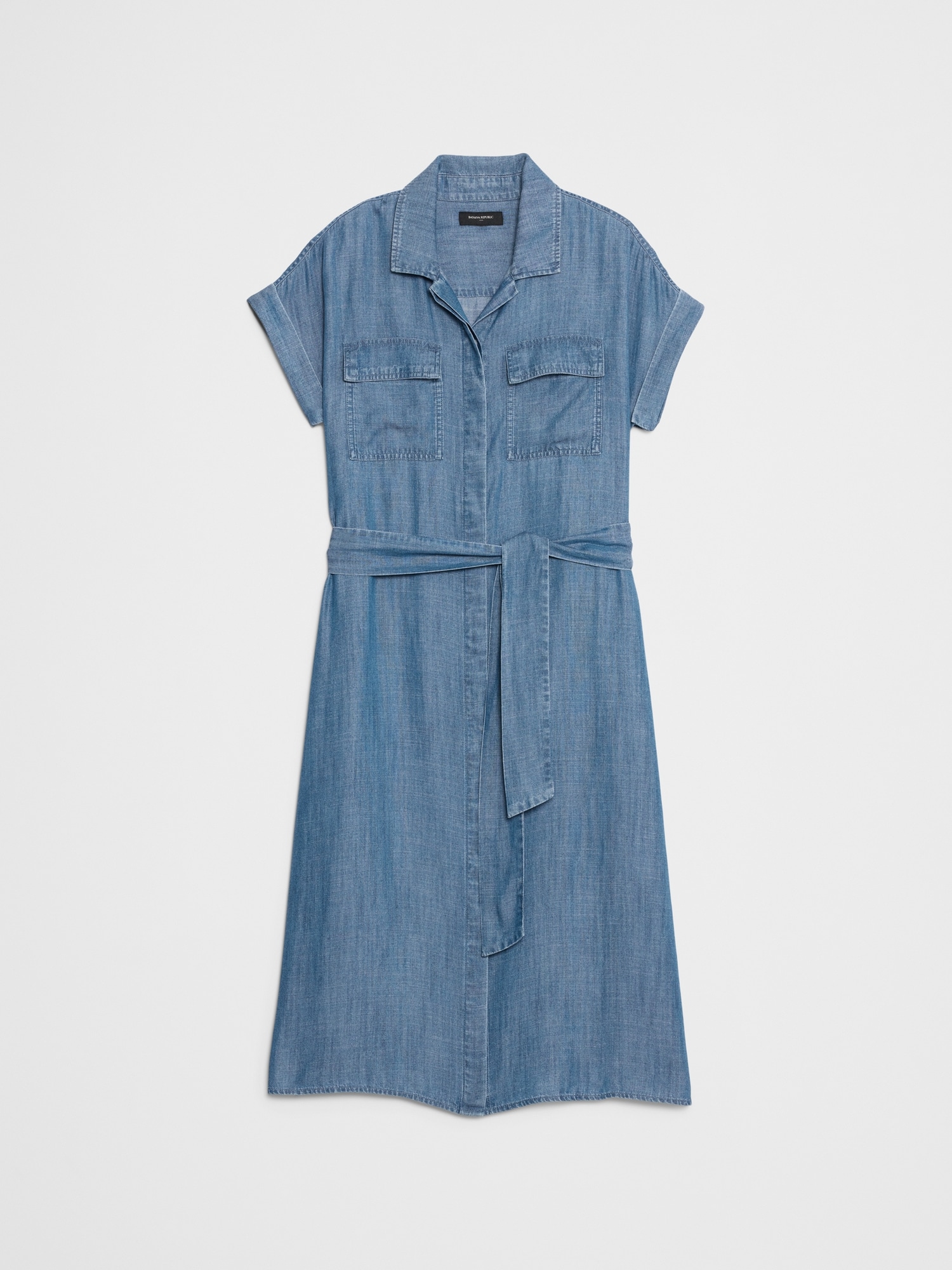 Image number 4 showing, Chambray Utility Midi Shirtdress