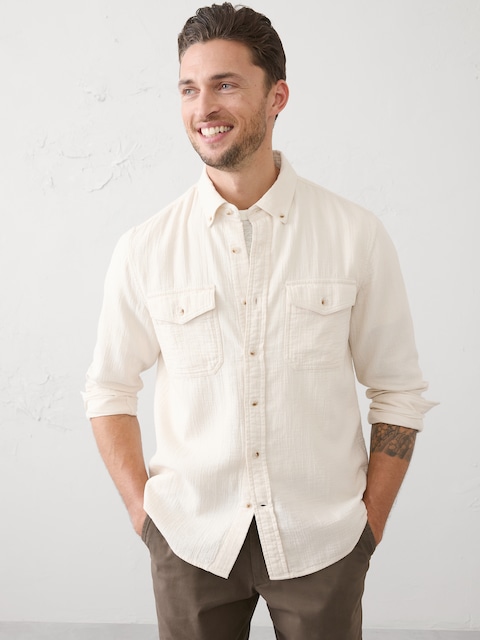 Standard-Fit Double Weave Shirt