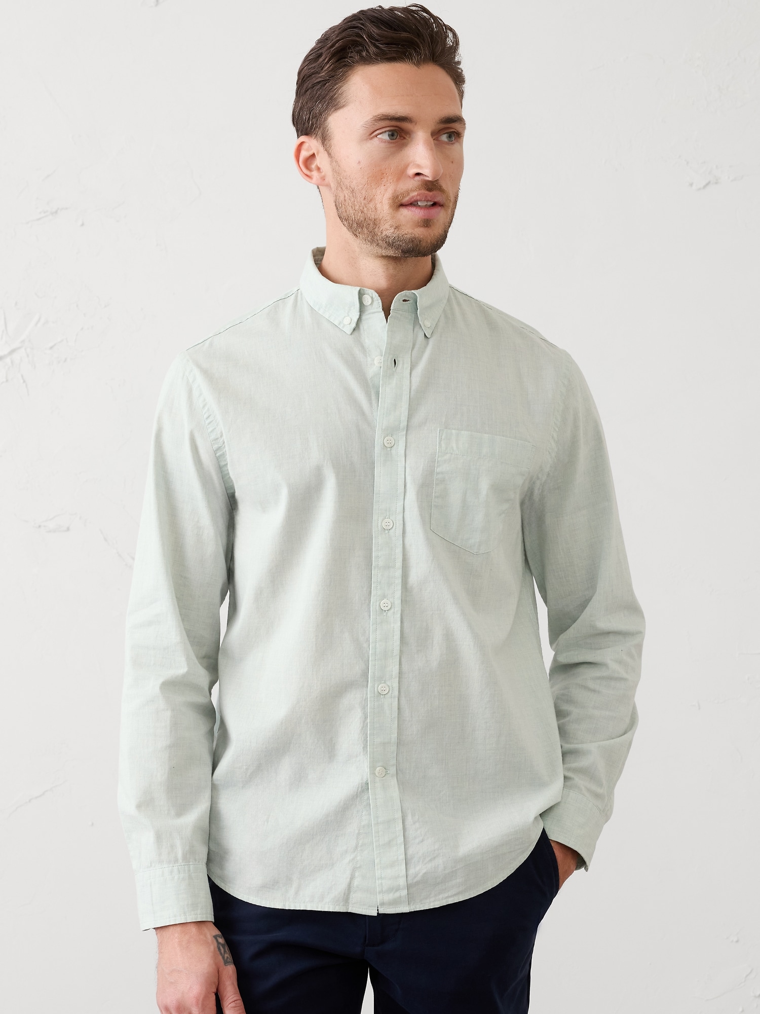 Slim-Fit Softwash Cotton Shirt