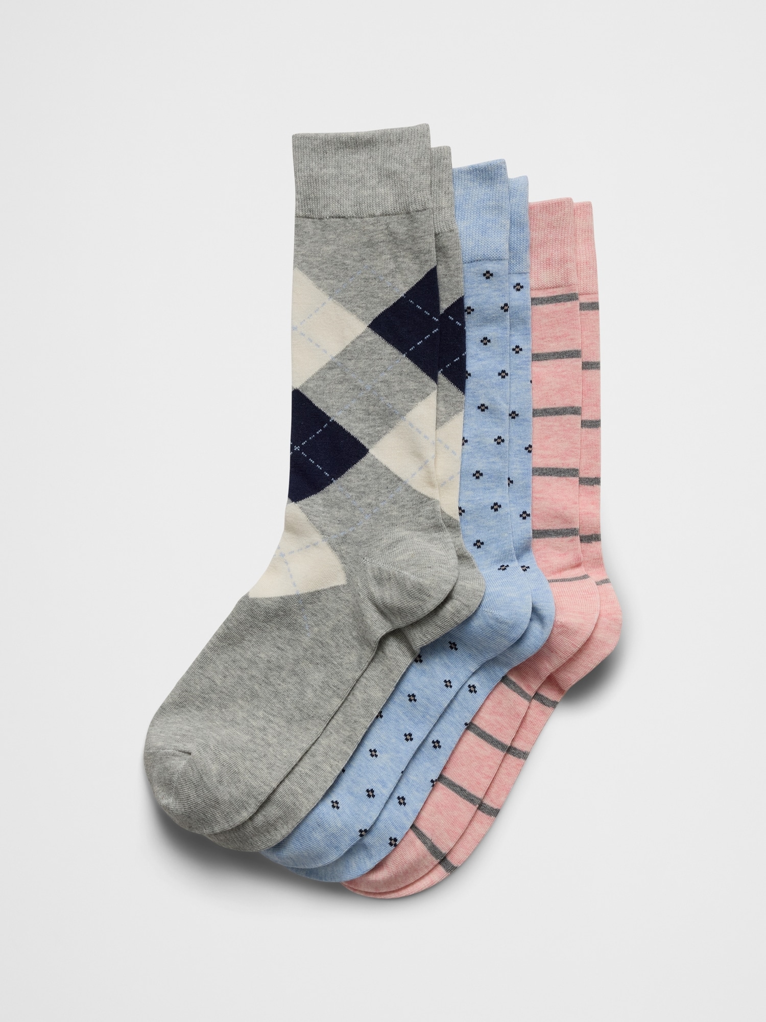 Pink Trouser Sock (3 Pack)