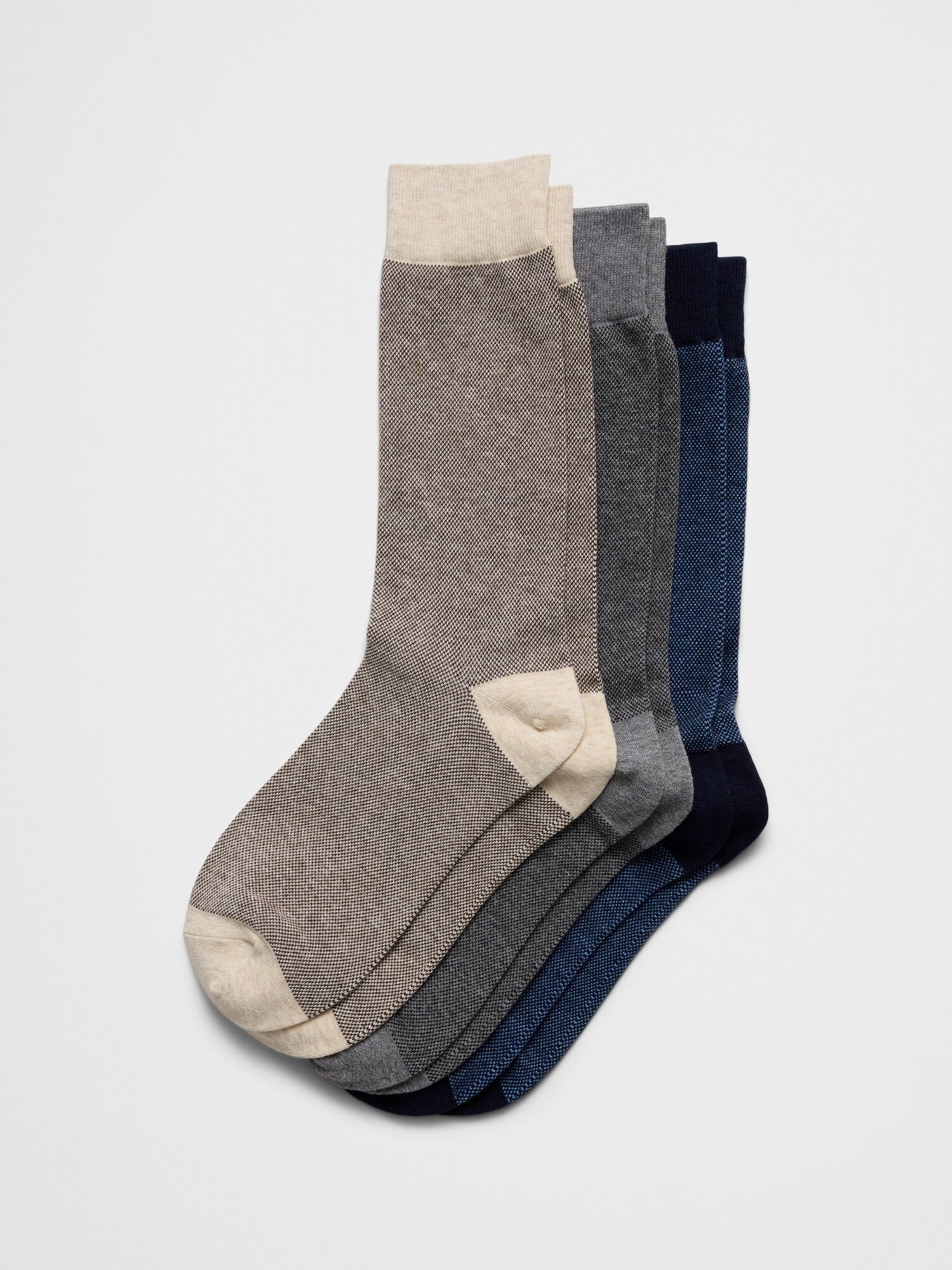 Pique Solid Trouser Socks (3 Pack)