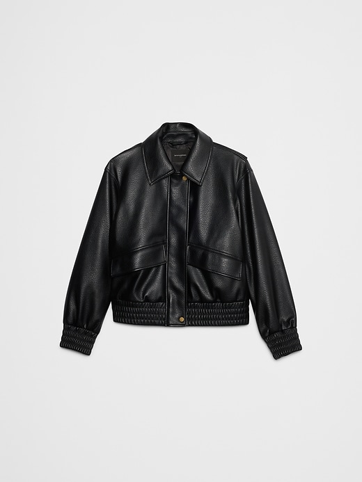 Vegan Leather Bomber Jacket | Banana Republic Factory