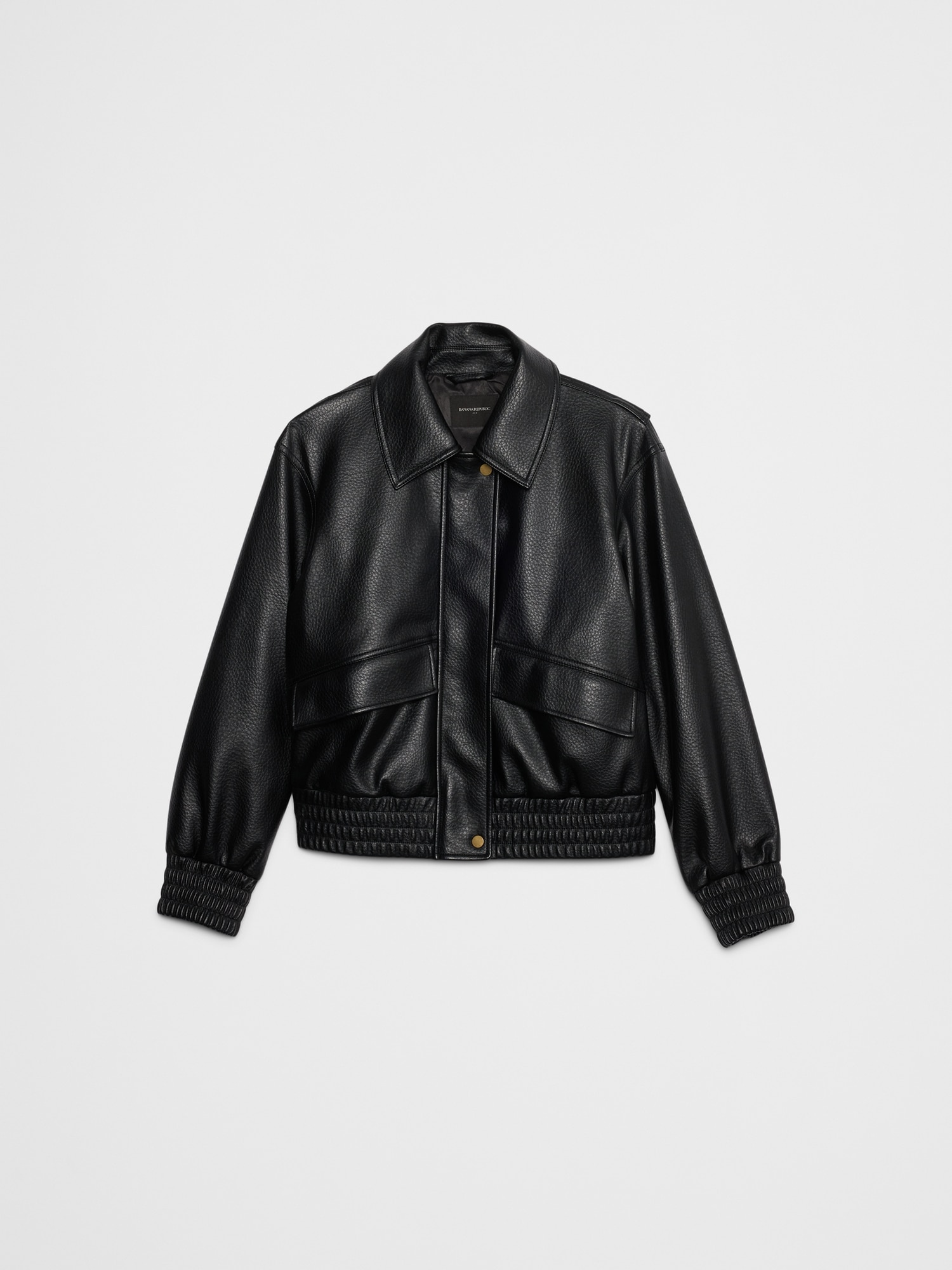 Image number 4 showing, Vegan Leather Bomber Jacket