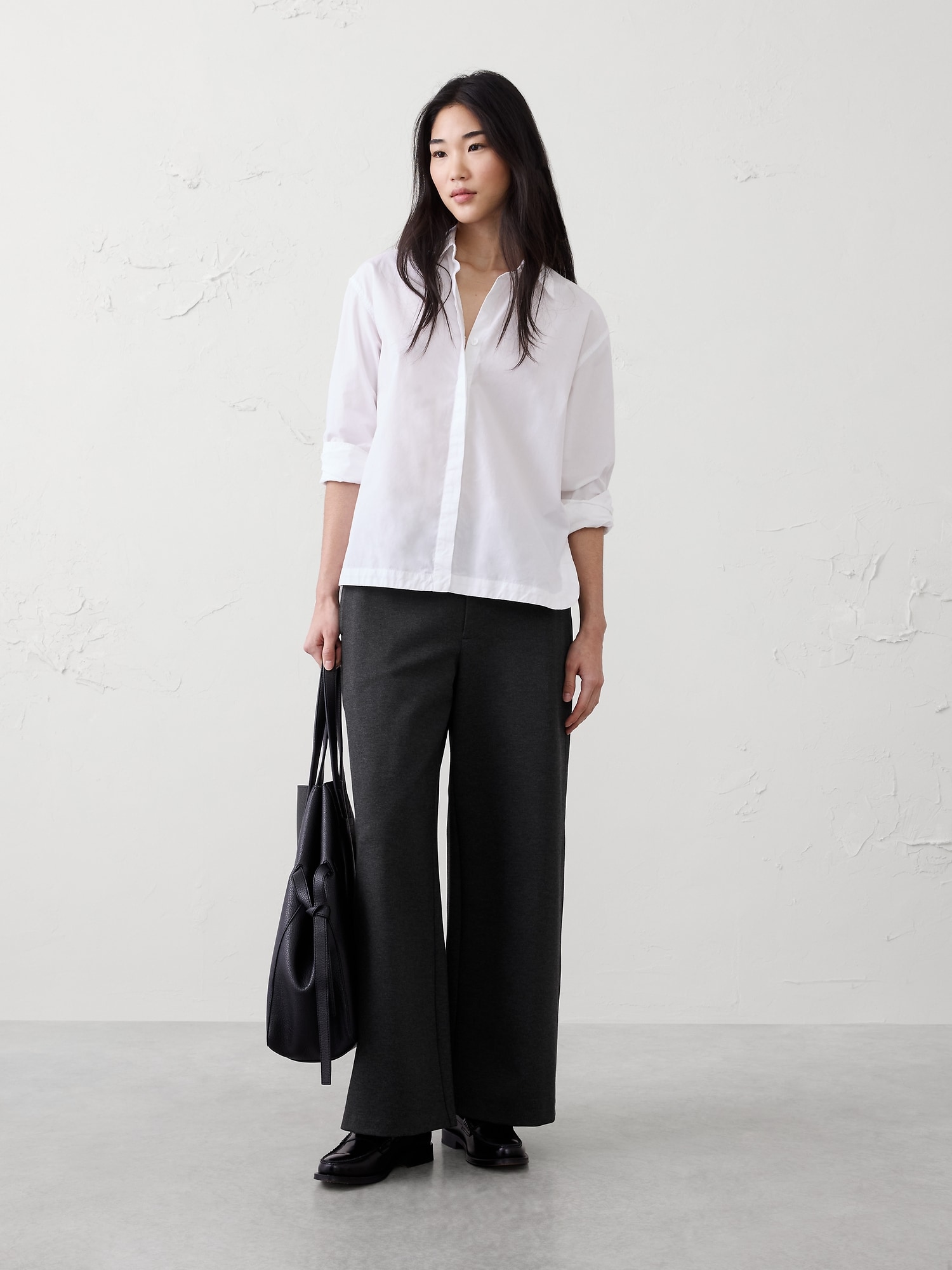 High-Rise Wide-Leg Ponte Pant
