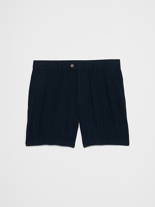 Image number 4 showing, Slim-Fit 7" Linen-Blend Short