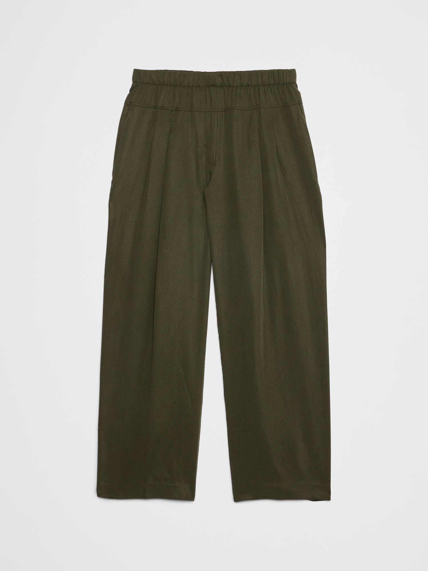 Image number 4 showing, Mid-Rise Straight-Leg Tencel Pleated Pant