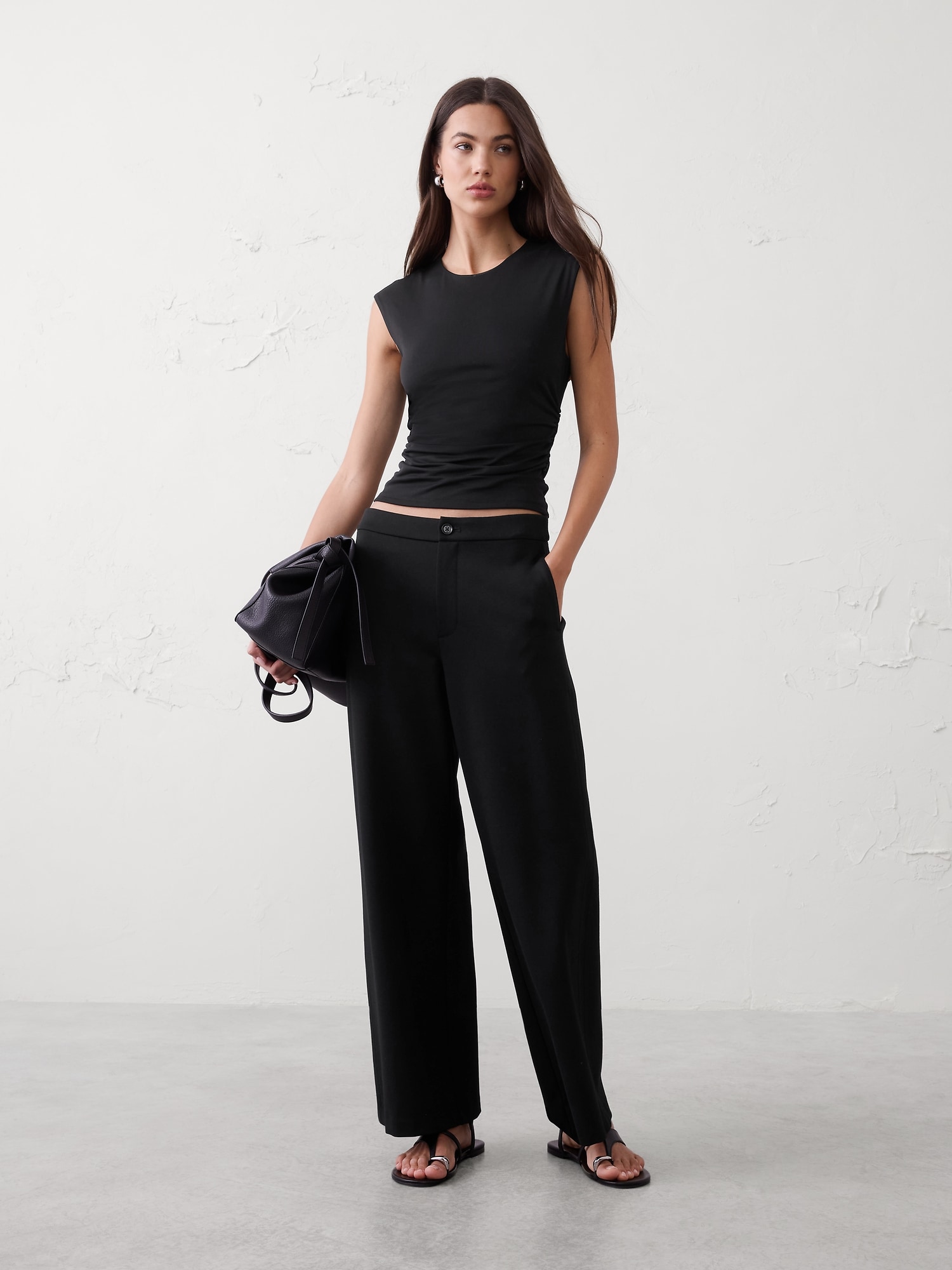 Image number 1 showing, Side-Shirred Mesh Top