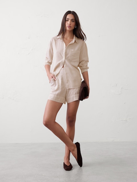 Anyday High-Rise Linen-Blend Short
