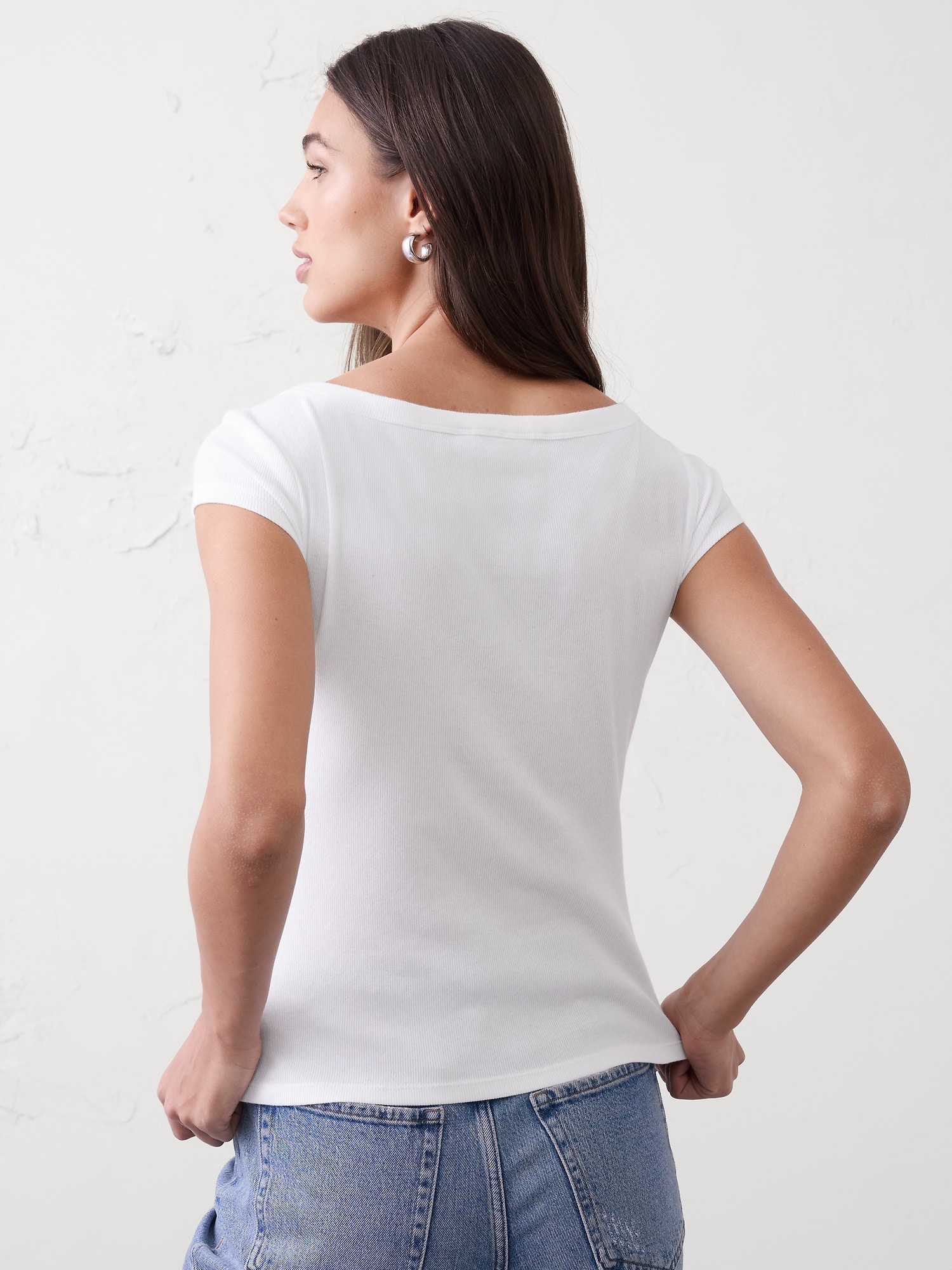 Image number 2 showing, Ribbed Scoop-Neck T-Shirt