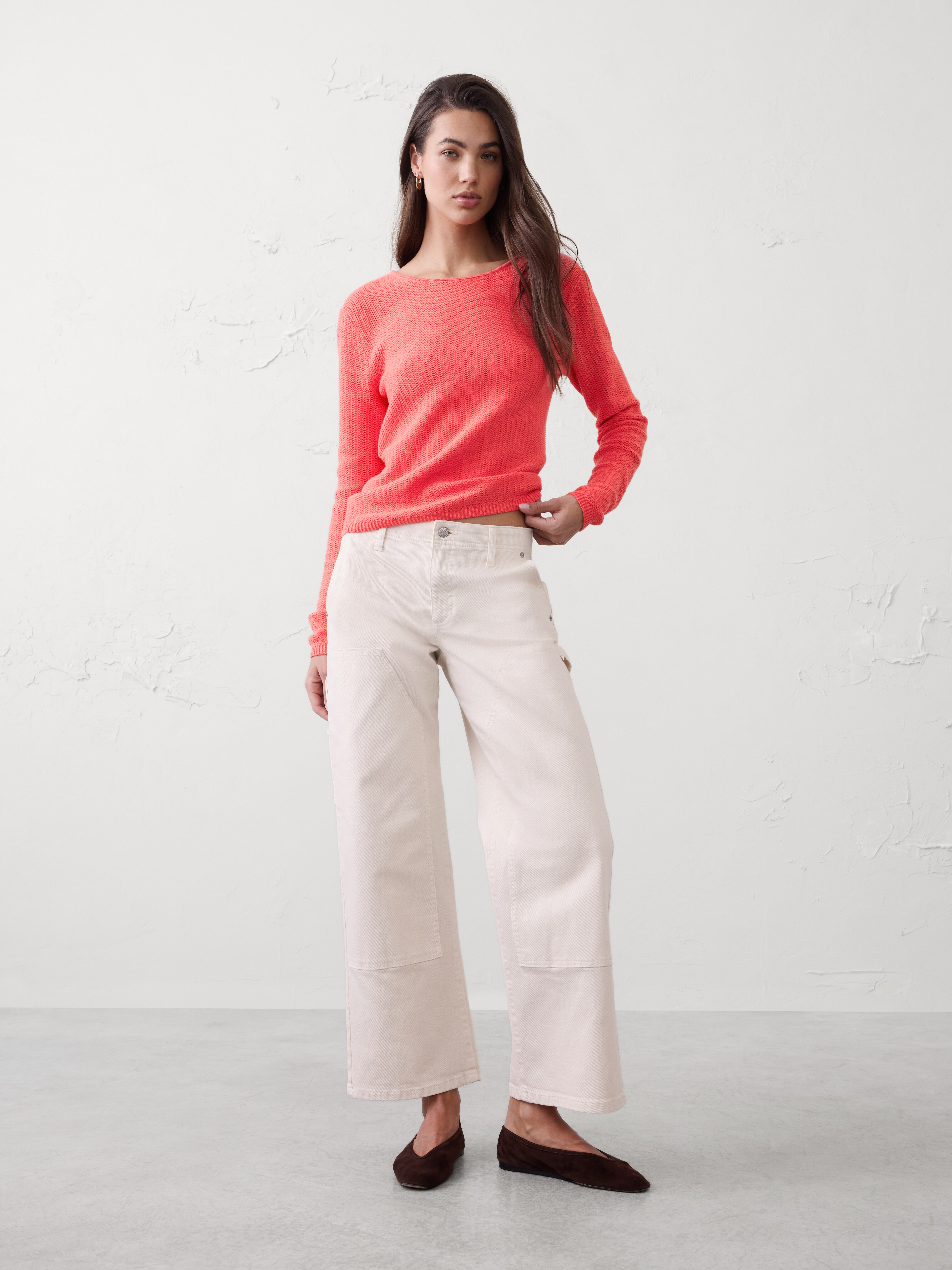 Texture Stitch Tie-Back Sweater