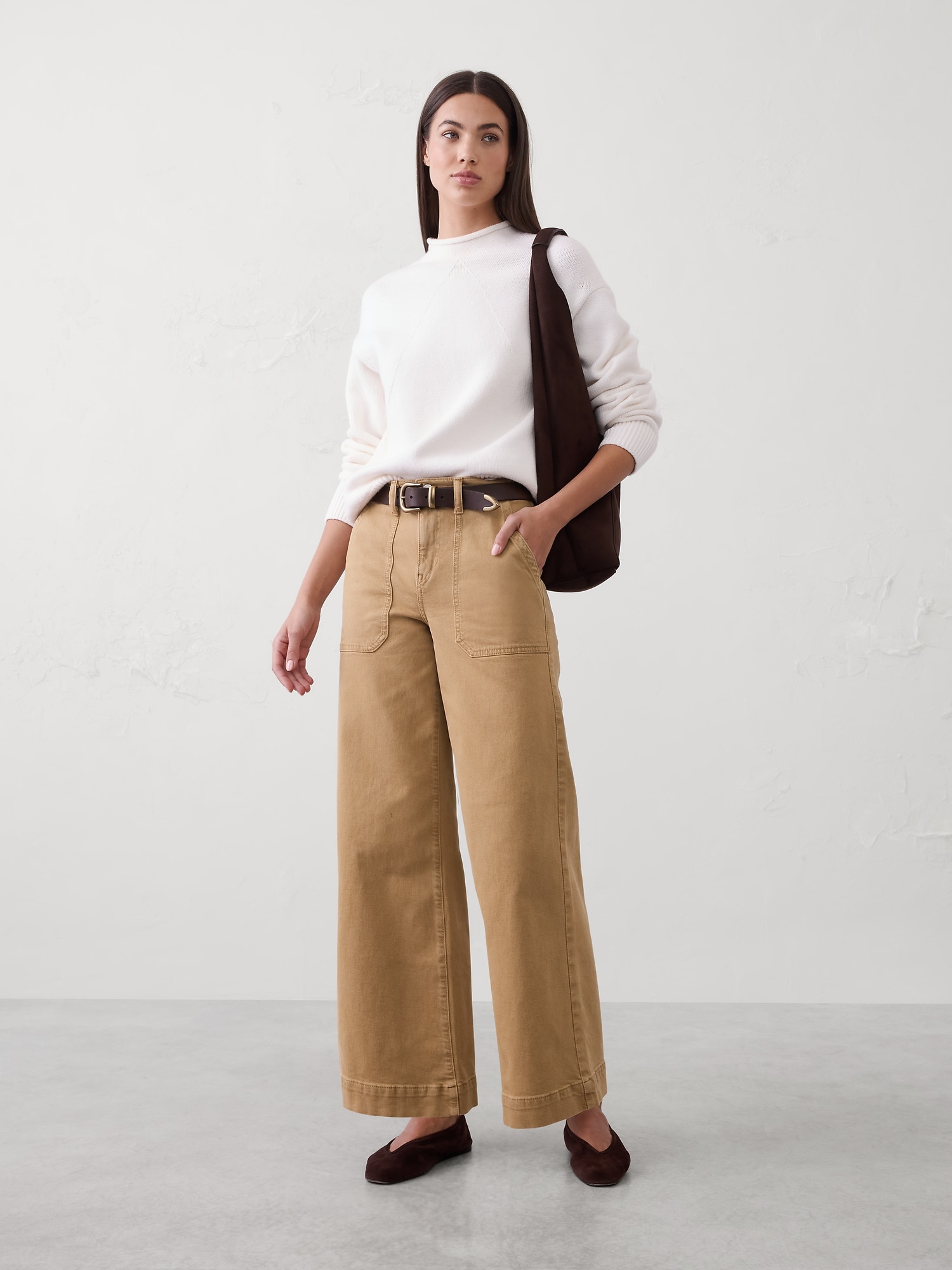 Wide-Leg High-Rise Utility Jean