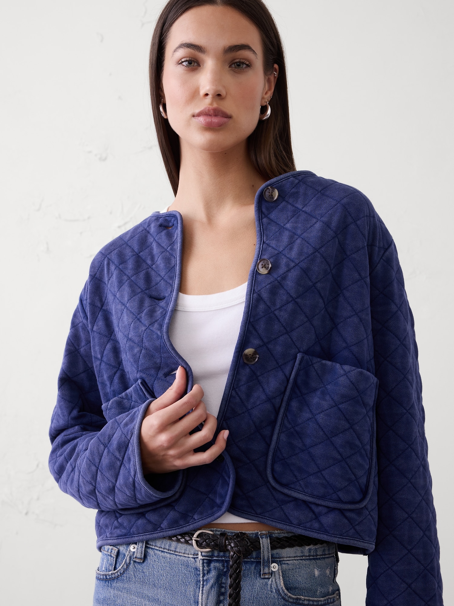 Image number 3 showing, Quilted Knit Jacket