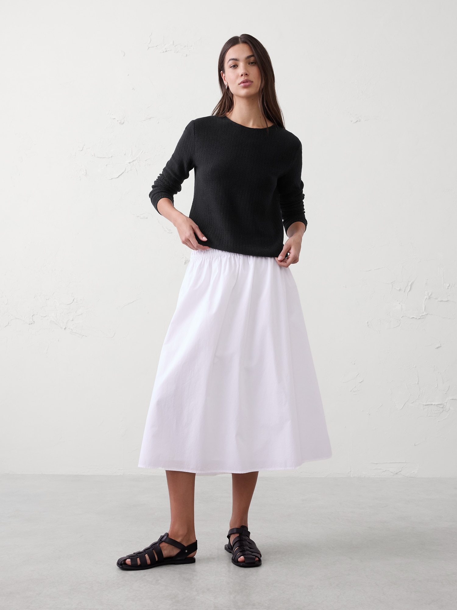 Open Stitch Tie-Back Sweater