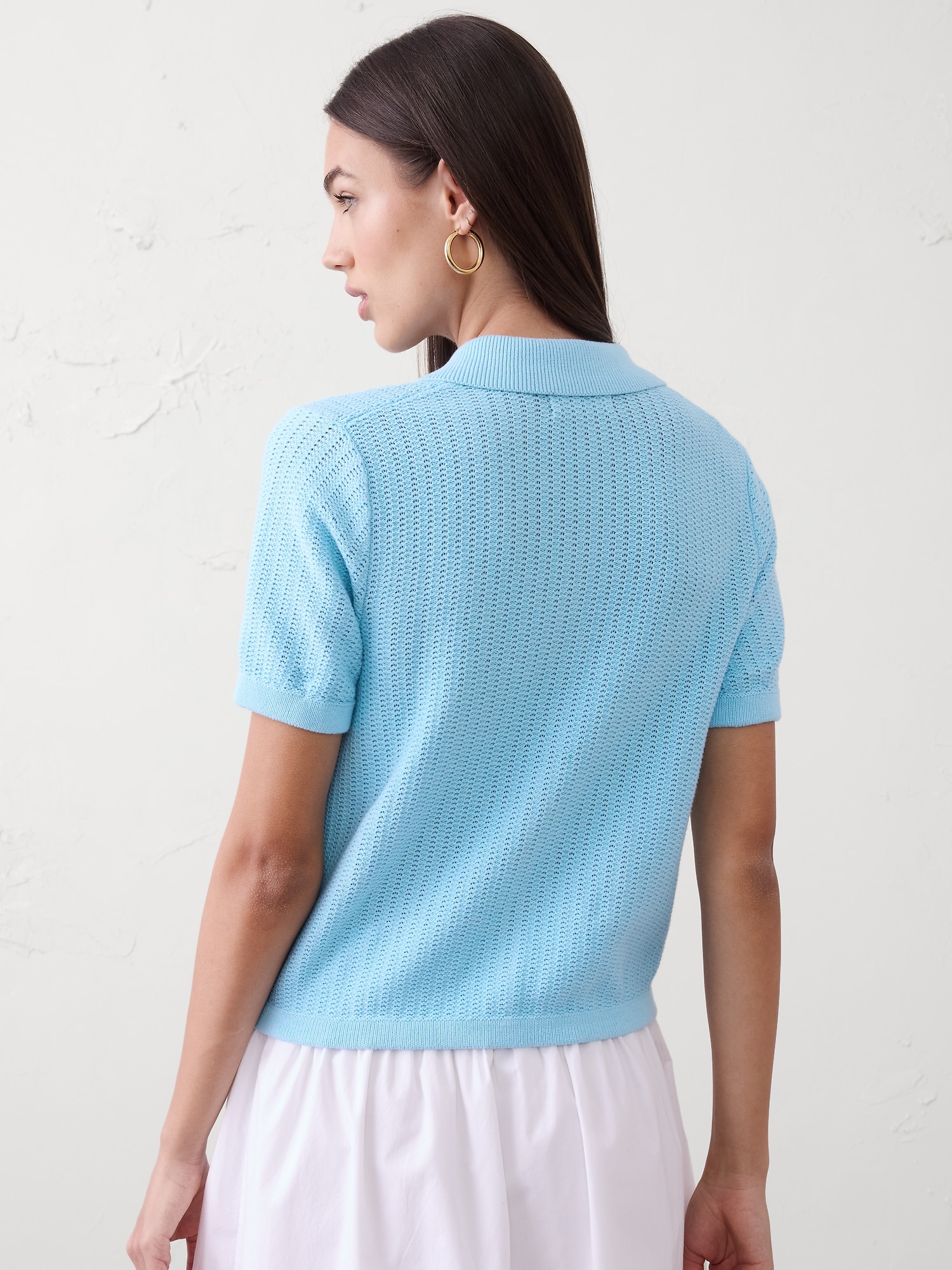 Image number 2 showing, Textured Button-Down Polo Sweater