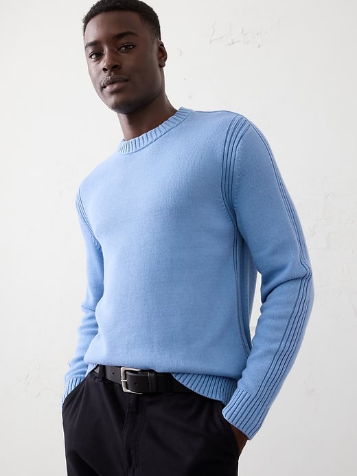 Plaited Crew-Neck Sweater | Banana Republic Factory