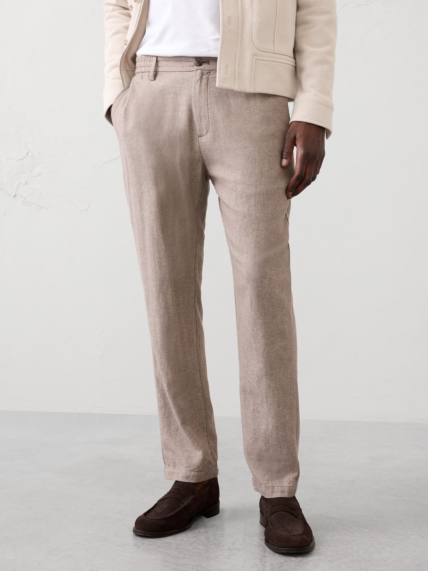 Image number 3 showing, Athletic-Fit Linen-Blend Pant
