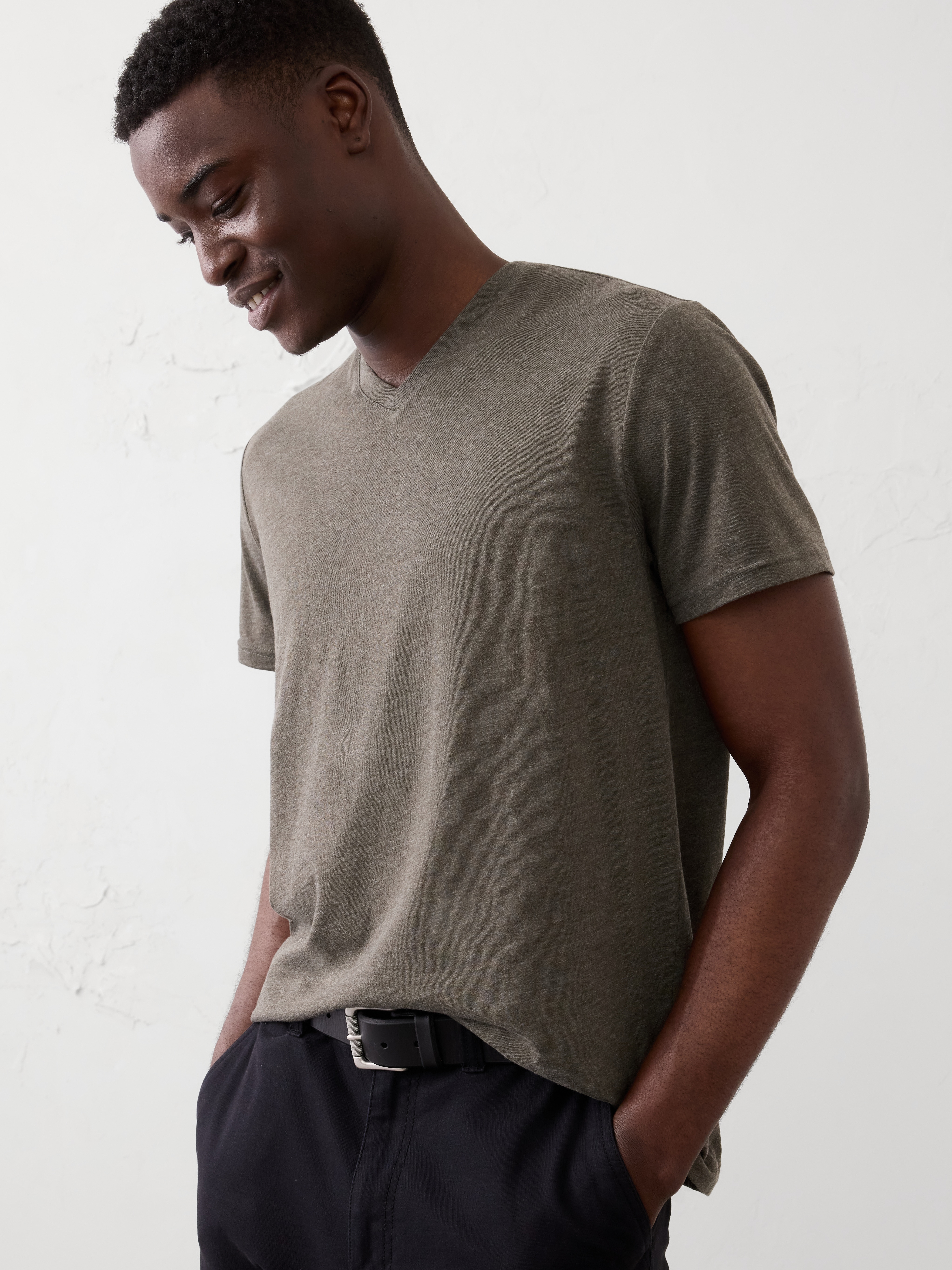 Standard-Fit Premium Wash Crew-Neck T-Shirt