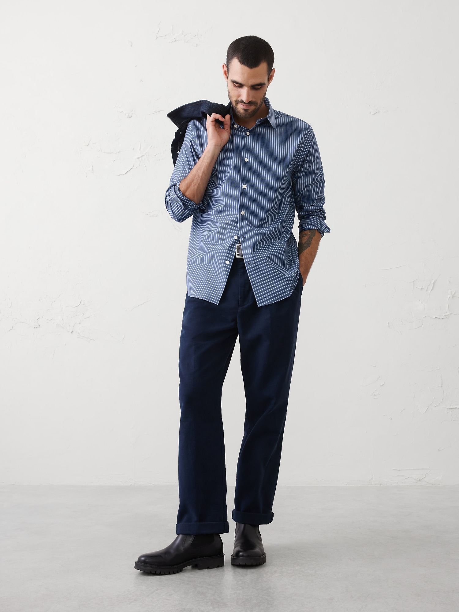 Standard-Fit Untucked Dress Shirt