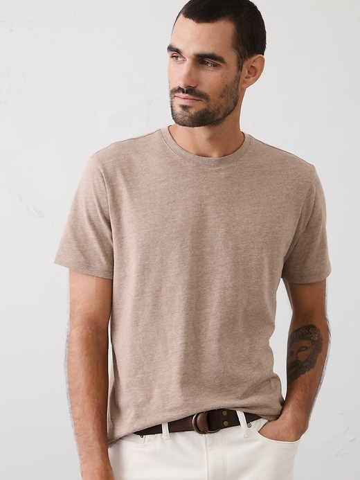 Standard-Fit Premium Wash Crew-Neck T-Shirt | Banana Republic Factory