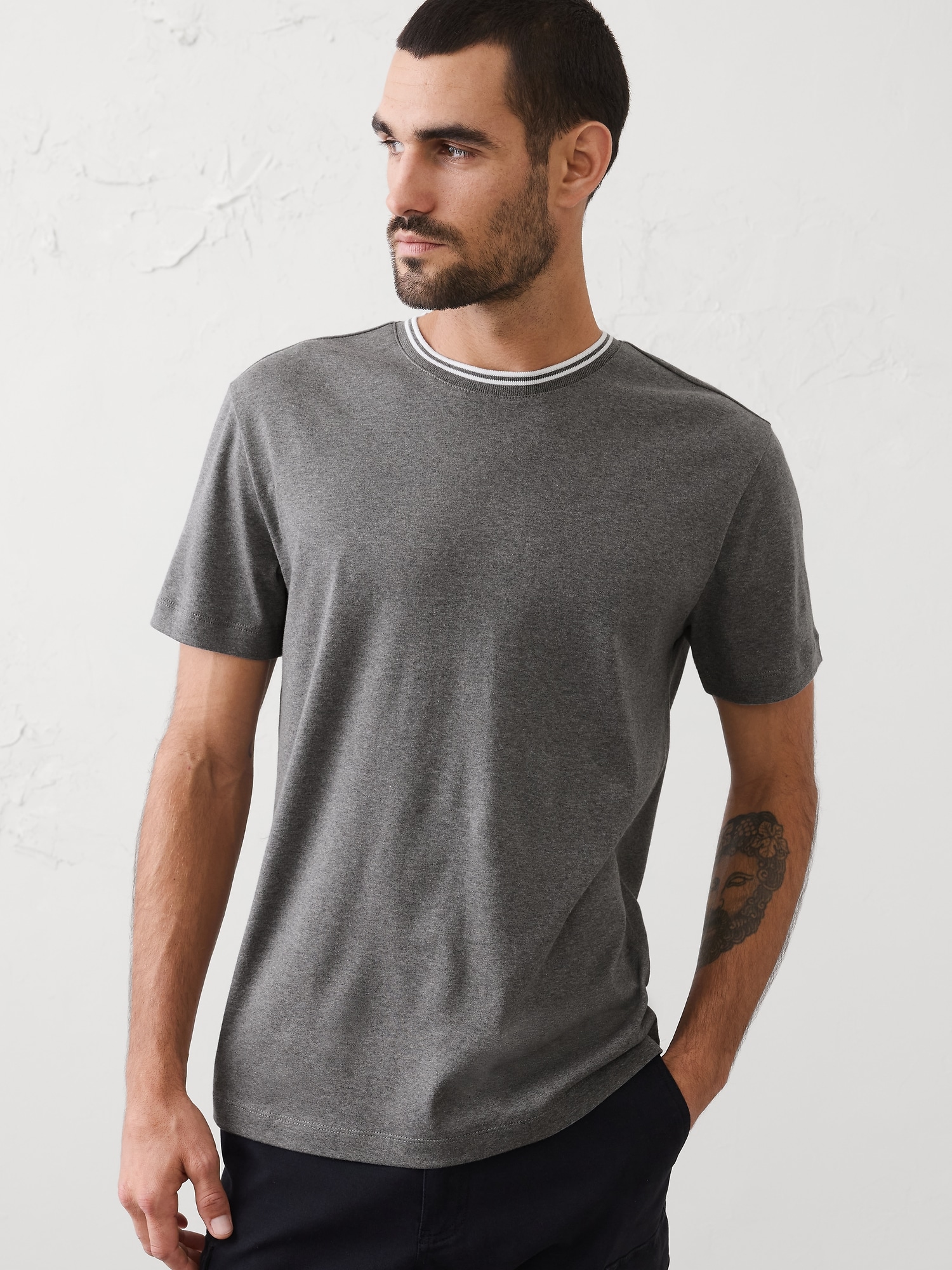 Slim-Fit Luxe Touch Crew-Neck Shirt