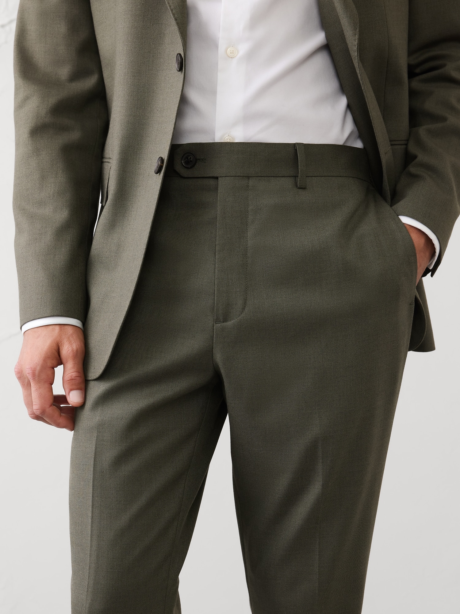 Image number 3 showing, Tailored-Fit Sharkskin Suit Trouser
