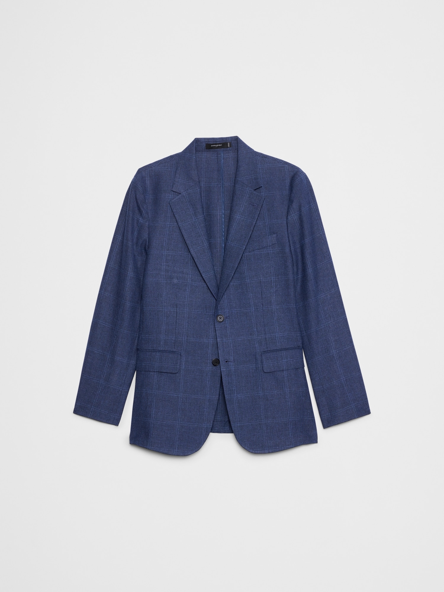 Image number 4 showing, Tailored-Fit Linen-Blend Glen Plaid Suit Jacket