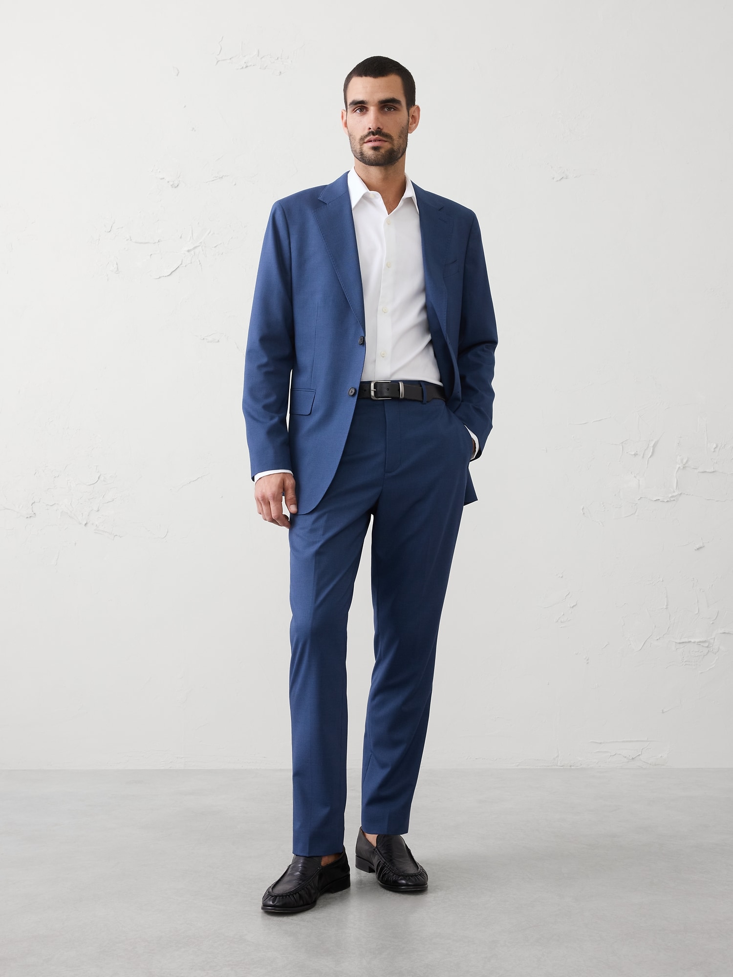 Tailored-Fit Mini Check Suit Trouser