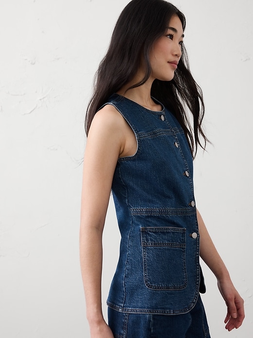 Long Denim Vest