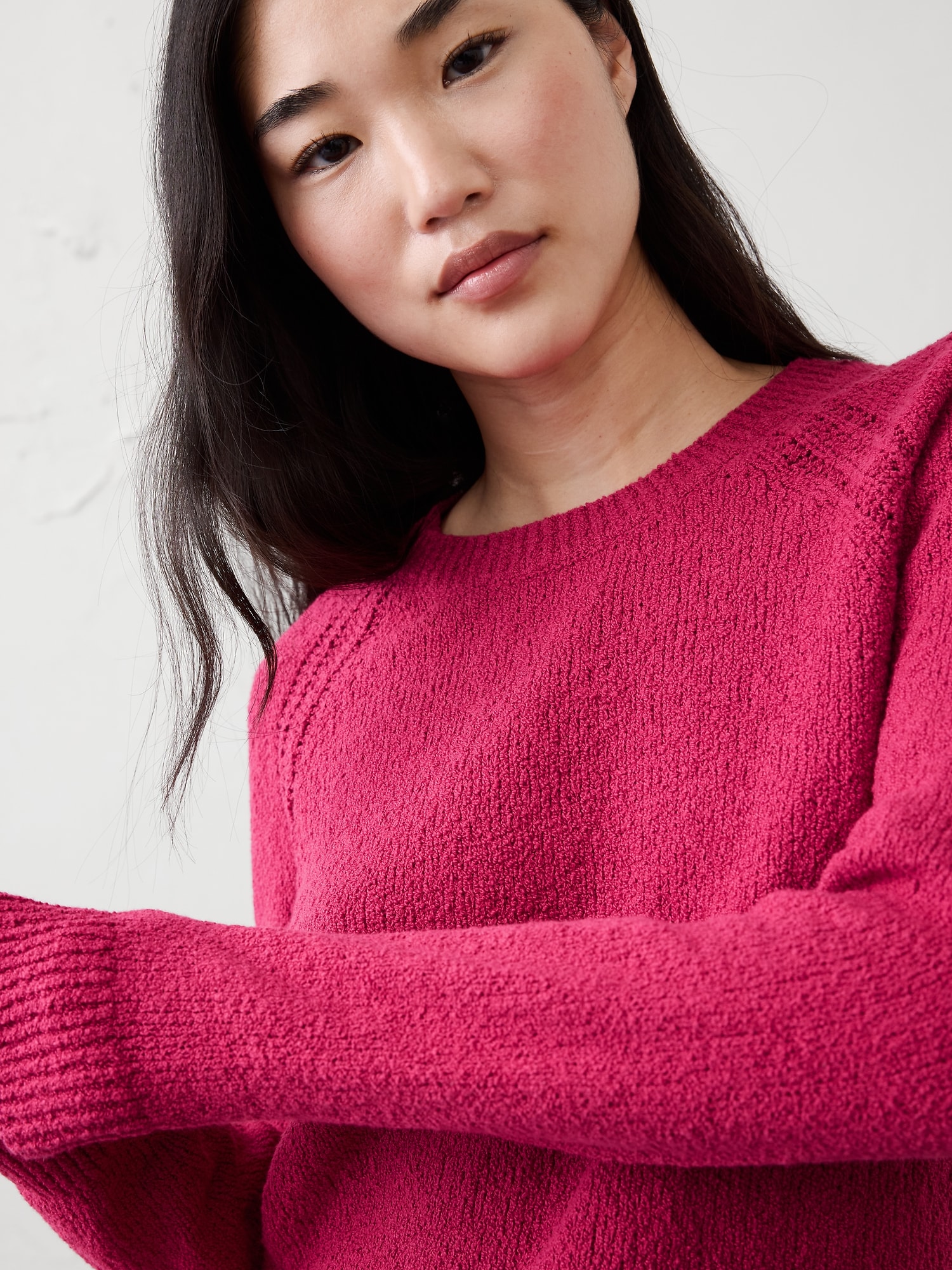 Image number 5 showing, Boucle Raglan Sweater