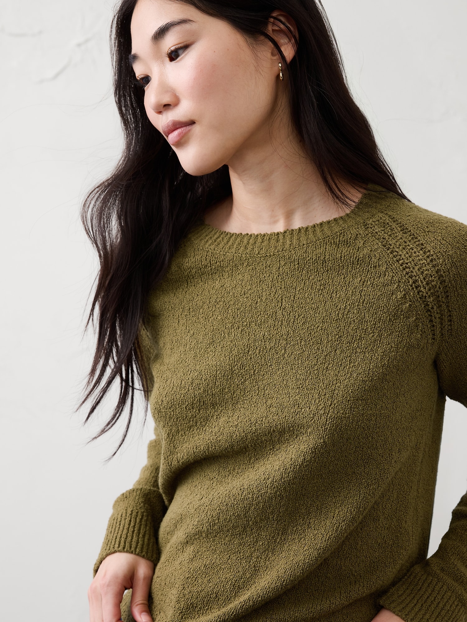 Image number 3 showing, Boucle Raglan Sweater