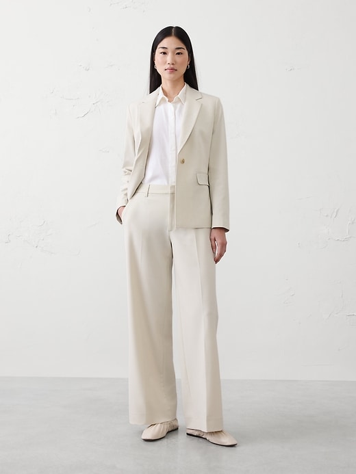 Wide-Leg High-Rise Sculpted Trouser