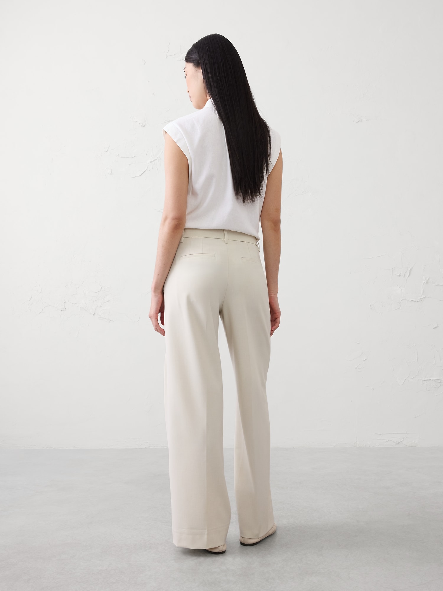Image number 2 showing, Wide-Leg High-Rise Sculpted Trouser