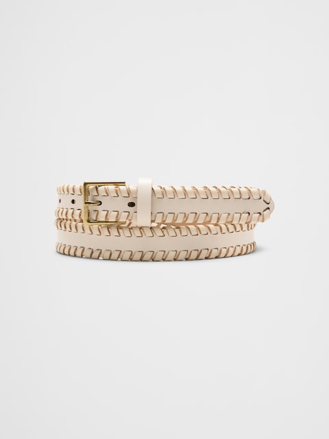 Skinny Whipstitch Belt