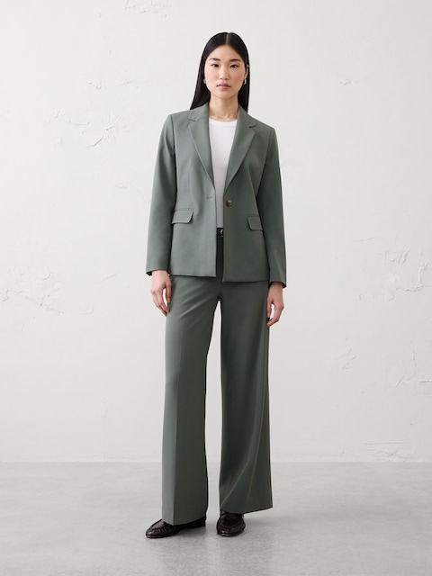 Sculpted Stretch Long Blazer