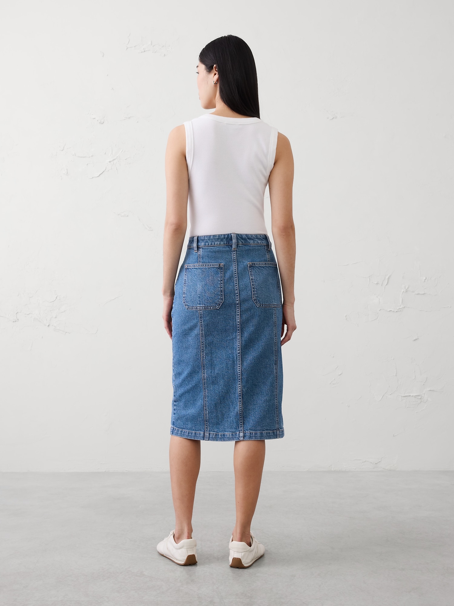 Image number 2 showing, Denim Pencil Skirt