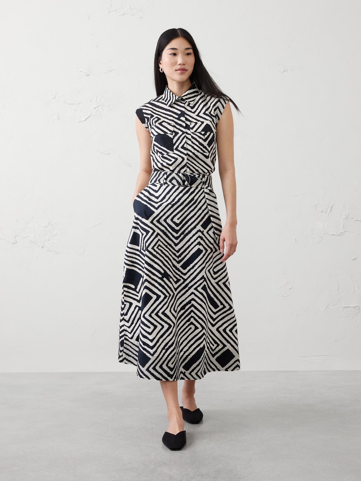 Trapunto Cap-Sleeve Shirt