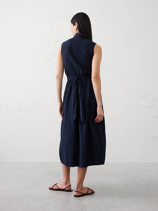 Dobby Wrapped Midi Shirtdress | Banana Republic Factory