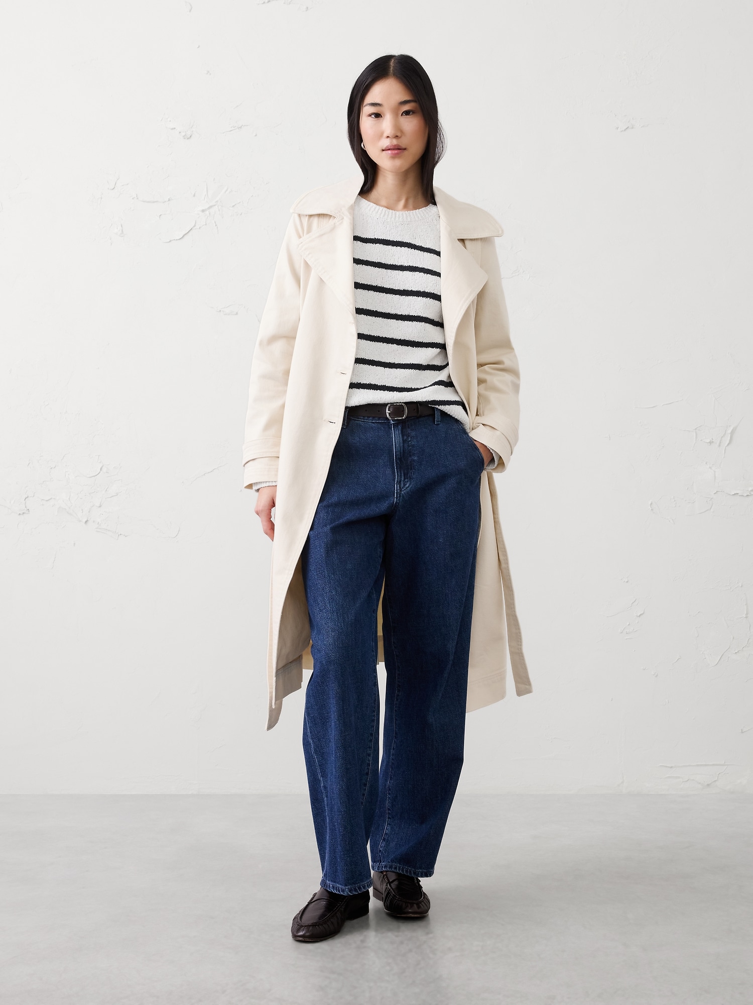 Image number 3 showing, Striped Boucle Raglan Sweater