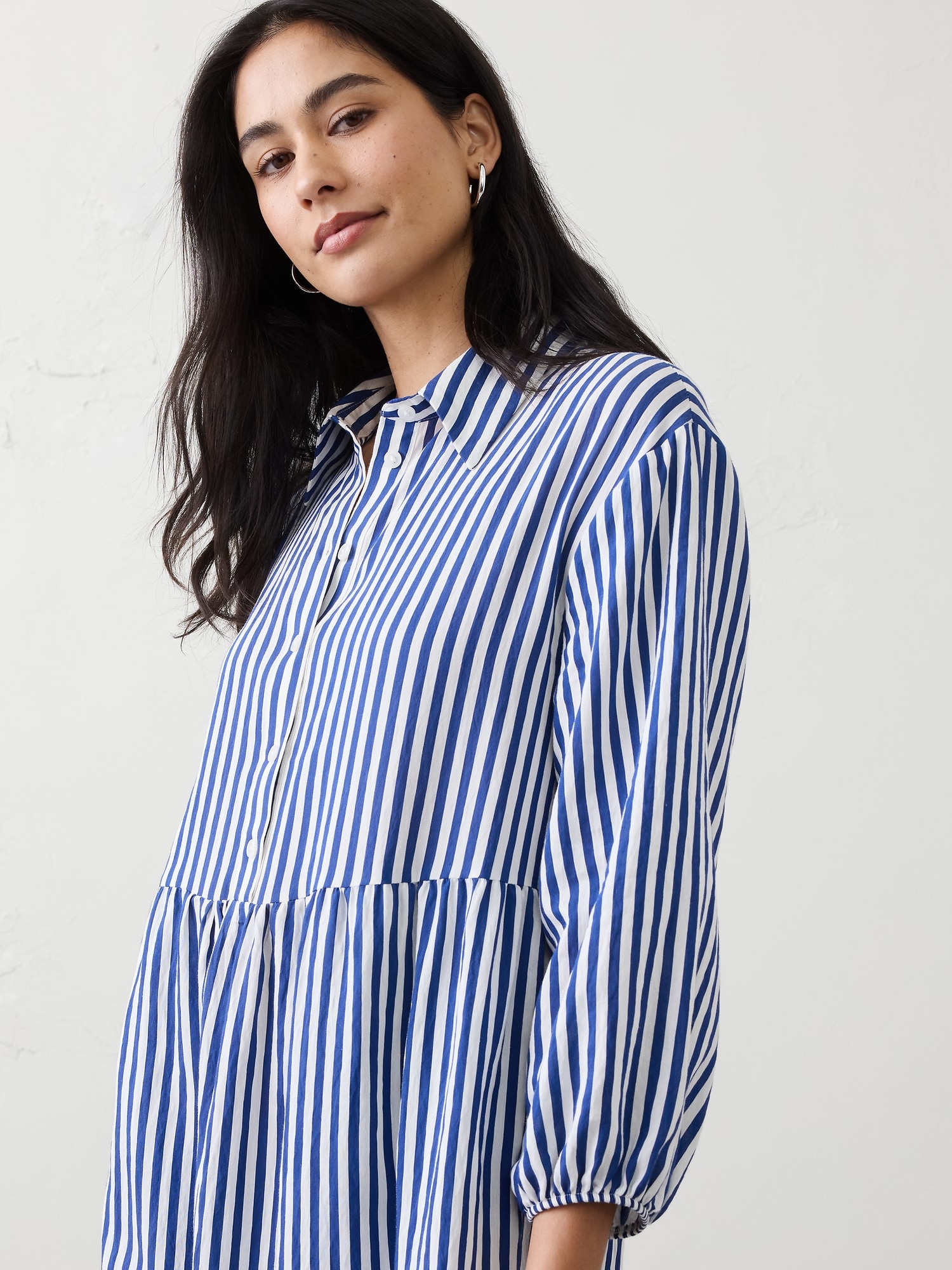 Image number 3 showing, Tiered Midi Shirtdress