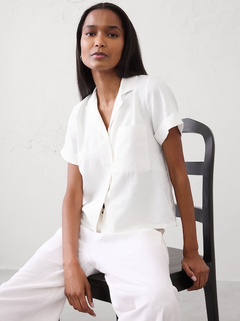Linen-Blend Shirt
