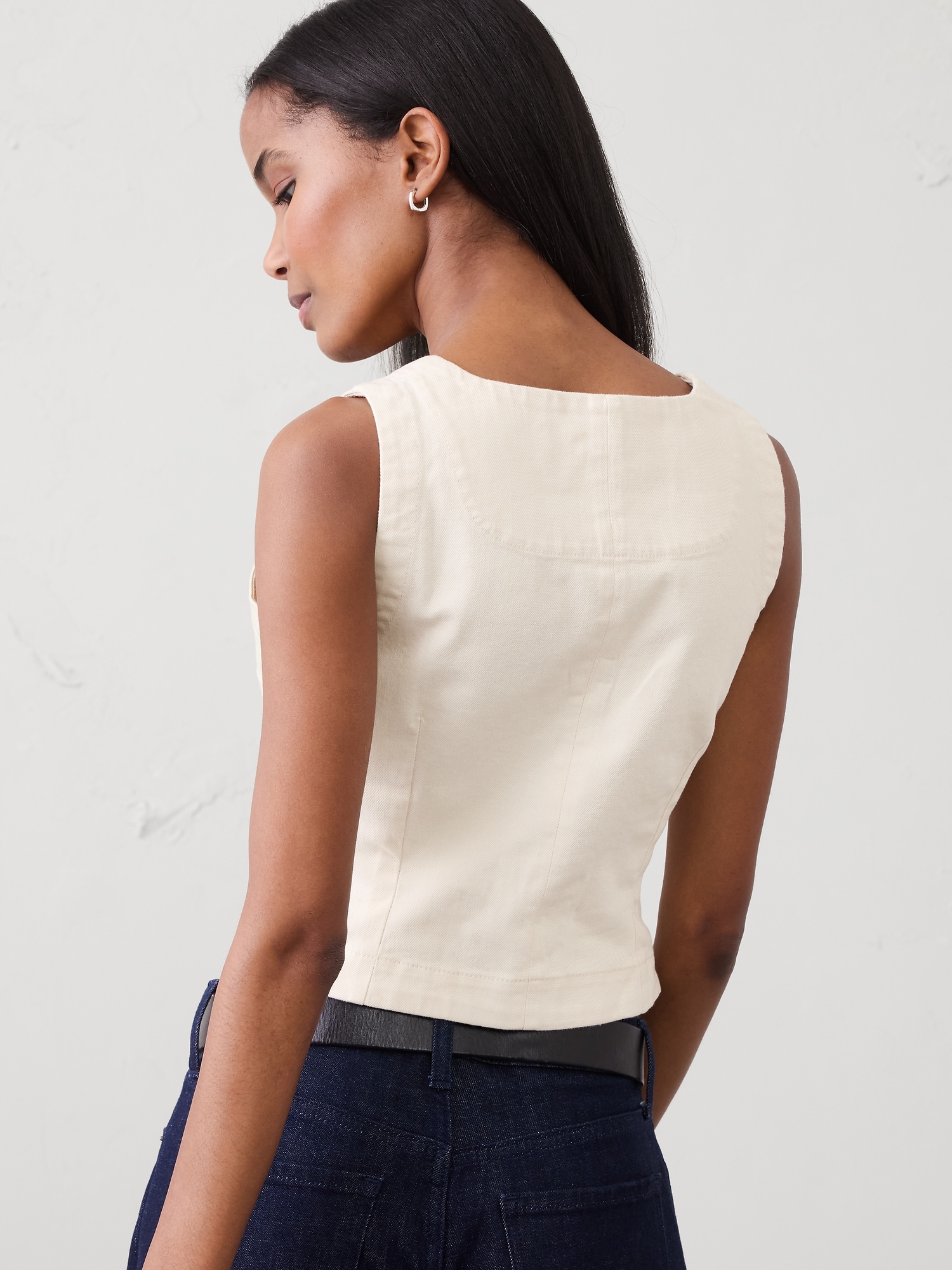 Image number 2 showing, Buttoned Denim Vest