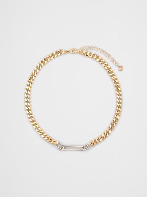Two Tone Paperclip Necklace