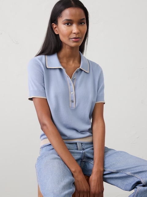 Tipped Sweater Polo