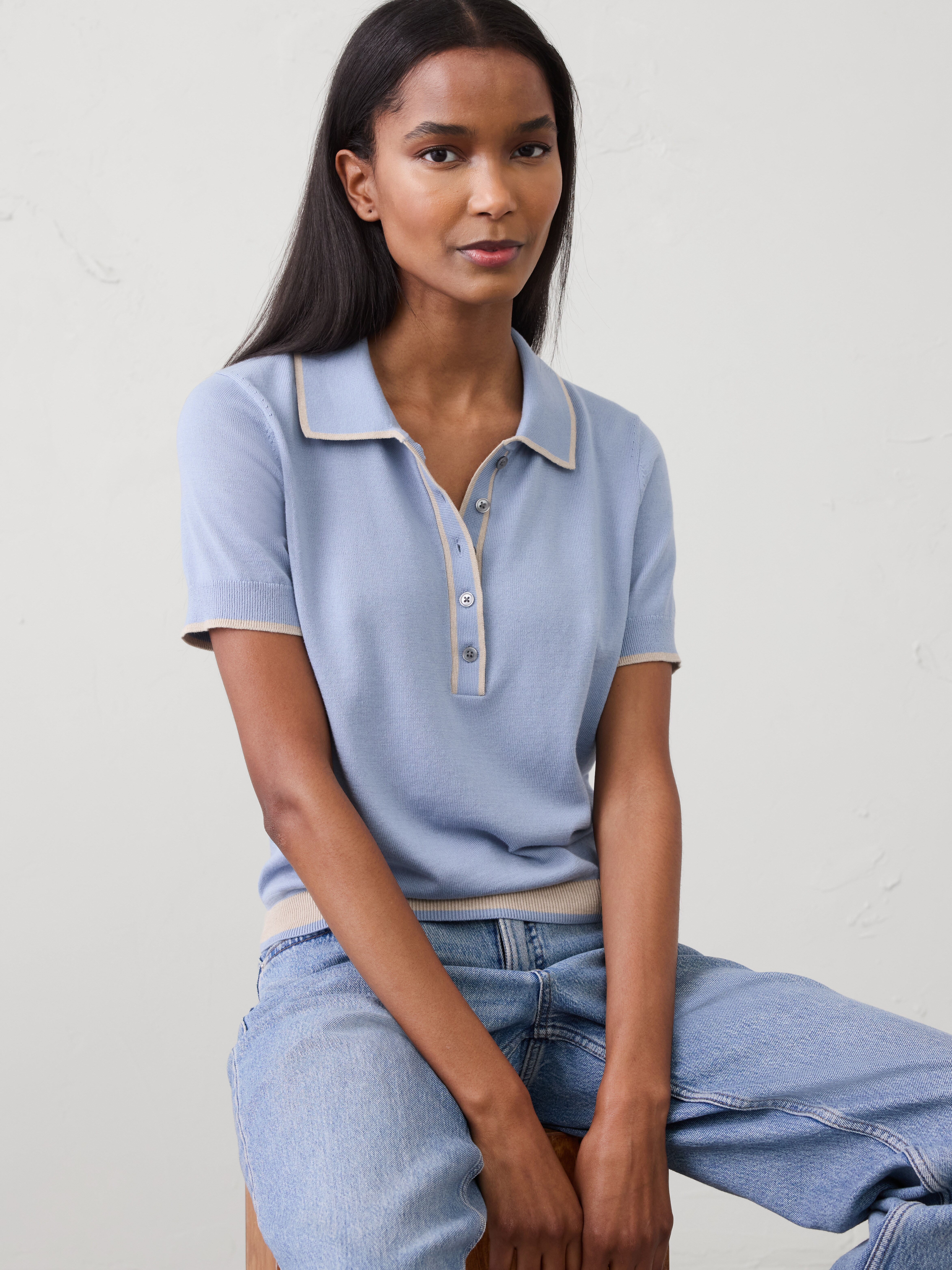Tipped Sweater Polo