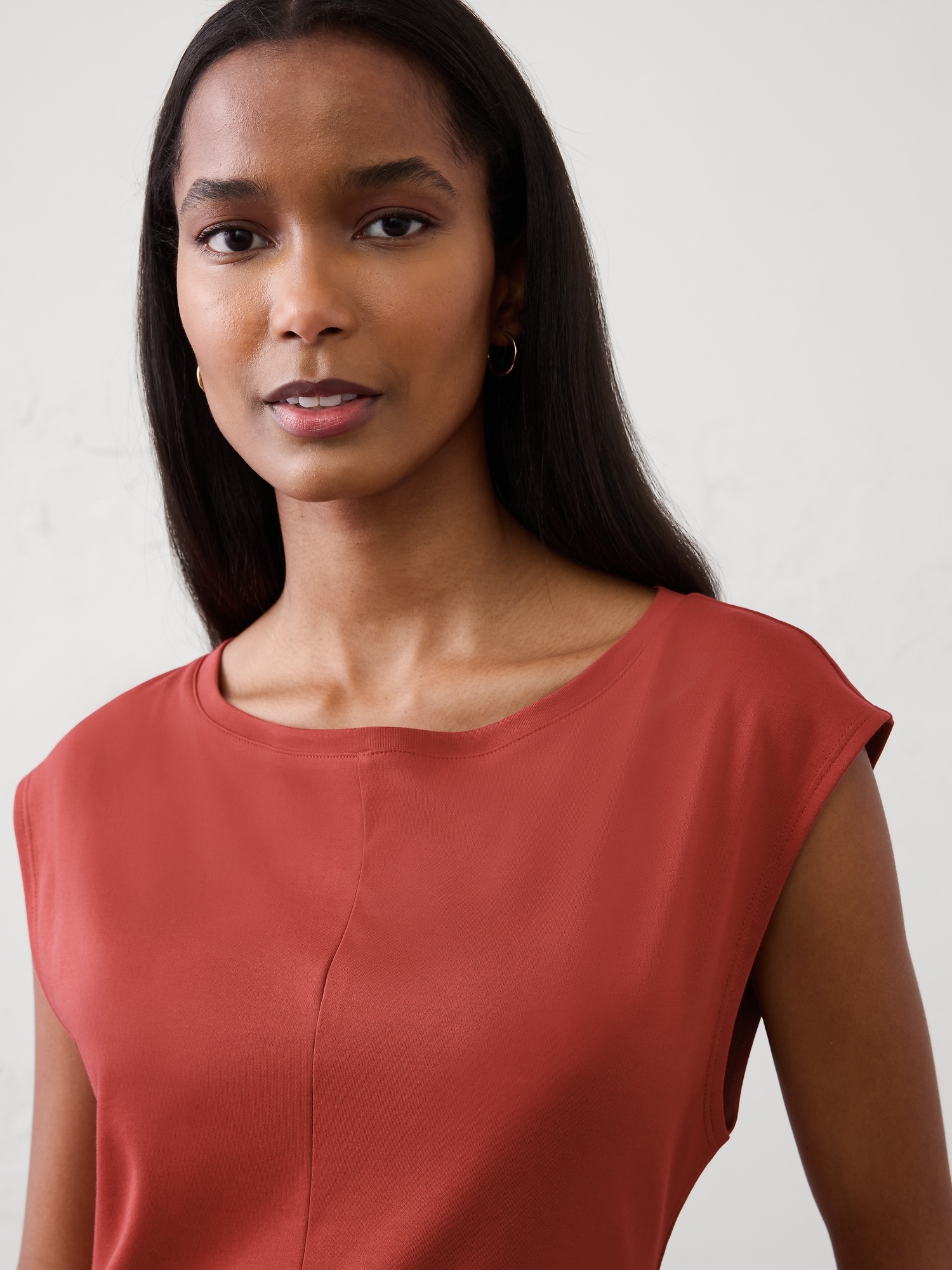 Image number 3 showing, Cap-Sleeve Knee-Length Dress