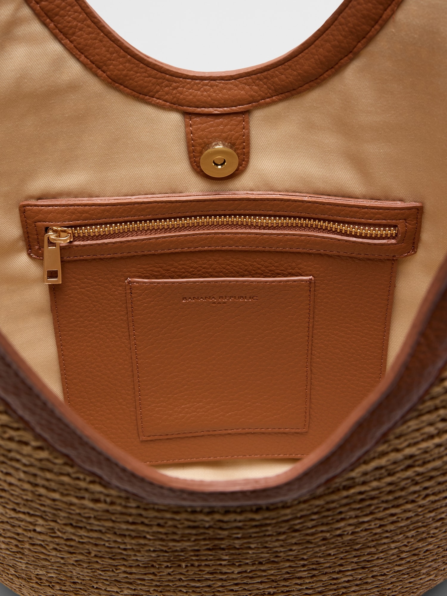 Image number 5 showing, Straw Hobo Tote